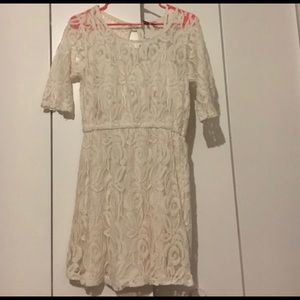 Cream colored lace dress